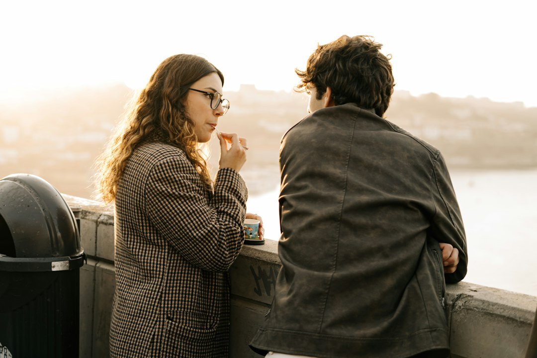 couple talking calmly